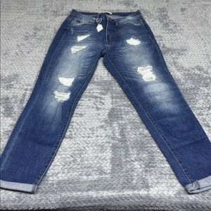 Kancan Distressed Blue Boyfriend Jeans 9/28